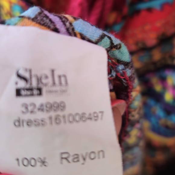 **BLACK FRIDAY SALE**SHEIN Multi-Color V-Neck Maxi Dress - Picture 2 of 8